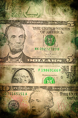 Image showing USA dollar money banknotes texture grunge background