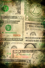 Image showing USA dollar money banknotes texture grunge background