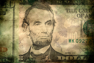 Image showing USA dollar money banknotes texture grunge background