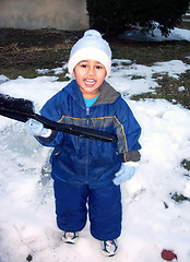 Image showing Cleaning the snow