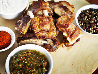 Image showing ribs with sauce