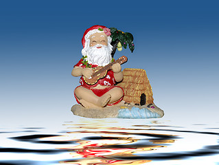 Image showing Hawaiian Santa