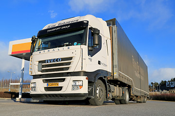 Image showing Iveco Stralis 450 Semi Truck being Refueled