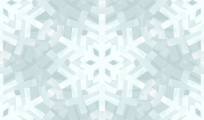 Image showing Shiny Silver Light Snowflakes Seamless Pattern for Christmas Des