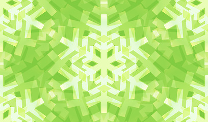 Image showing Shiny Green Snowflakes Seamless Pattern for Christmas Desing