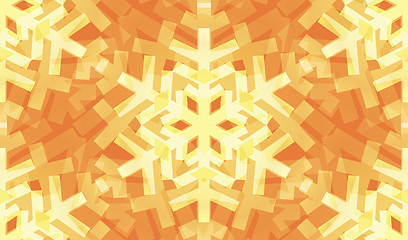 Image showing Shiny Gold Light Snowflakes Seamless Pattern for Christmas Desin