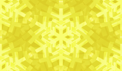 Image showing Shiny Lemon Snowflakes Seamless Pattern for Christmas Desing
