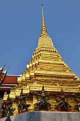 Image showing Golden pagoda in Grand Palace