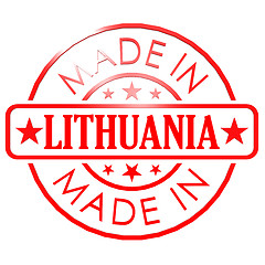 Image showing Made in Lithuania red seal