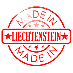 Image showing Made in Liechtenstein red seal