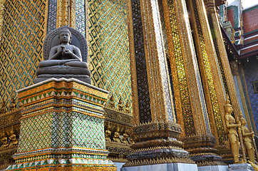 Image showing A golden pagoda, Grand Palace, Bangkok, Thailand
