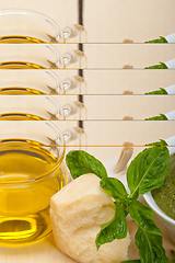 Image showing Italian basil pesto sauce ingredients