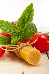 Image showing Italian basic pasta ingredients