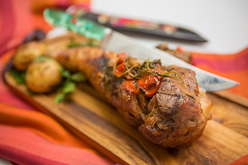 Image showing roasted leg of turkey