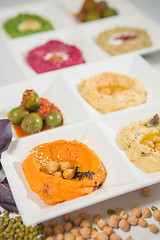 Image showing Delicious and healthy hummus 