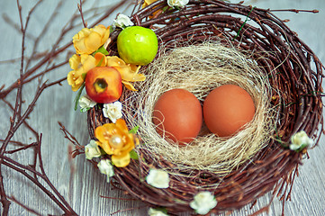 Image showing eggs in nest 