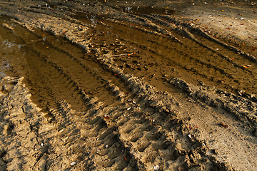 Image showing Dirty broken rural road 