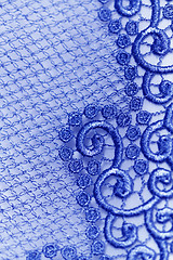 Image showing Decorative blue lace