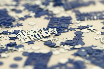 Image showing Happy birthday confetti