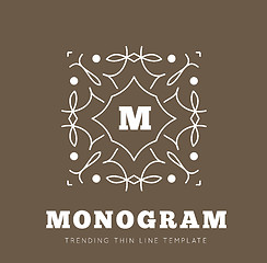 Image showing Simple and graceful monogram design template