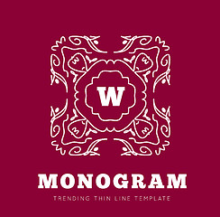 Image showing Simple and graceful monogram design template