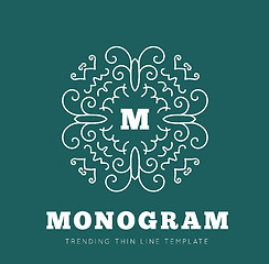 Image showing Simple and graceful monogram design template