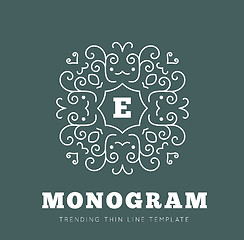 Image showing Simple and graceful monogram design template