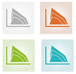 Image showing four color area charts