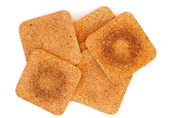 Image showing cork drink coasters