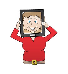 Image showing woman and selfie photo