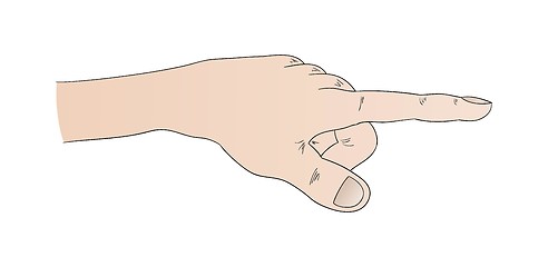 Image showing human hand with pointing finger