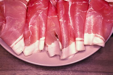 Image showing sliced pork ham