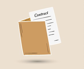 Image showing folder with contract paper