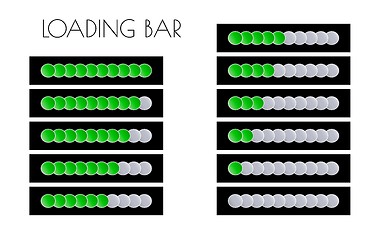 Image showing green loading bars