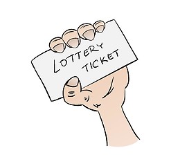 Image showing lottery ticket in hand