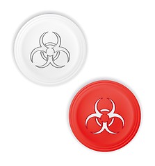 Image showing buttons with biohazard symbol