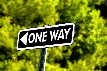 Image showing One Way
