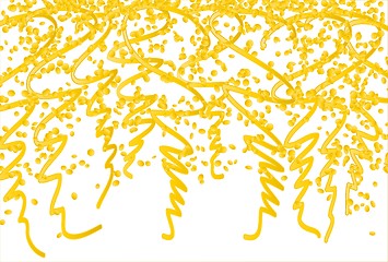 Image showing falling gold confetti