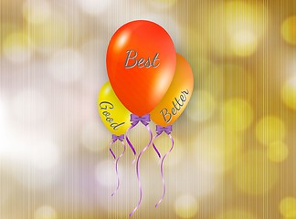 Image showing good better and best balloons