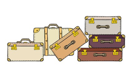 Image showing sketch of the suitcases