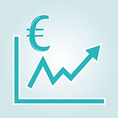 Image showing increasing graph with euro symbol