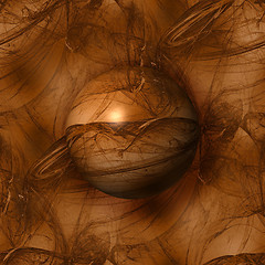 Image showing Abstract Brown Globe