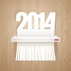 Image showing Paper 2014 is Cut into Shredder