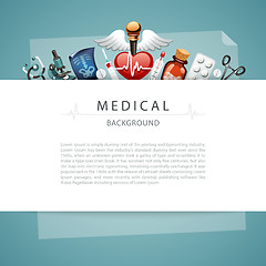 Image showing Blue Medical Background with Copy Space