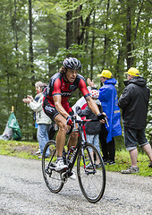 Image showing The Cyclist Daniel Oss Climbing Col du Platzerwasel - Tour de Fr