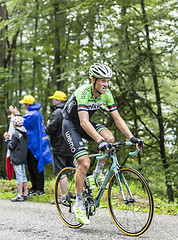 Image showing The Cyclist Lars Boom Climbing Col du Platzerwasel - Tour de Fra