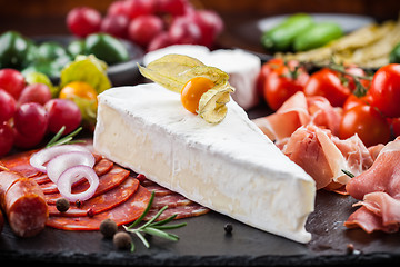 Image showing Antipasto dinner platter 