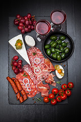 Image showing Antipasto dinner platter 