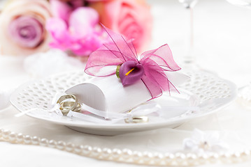 Image showing Wedding place setting