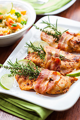 Image showing Chicken breast with and couscous salad